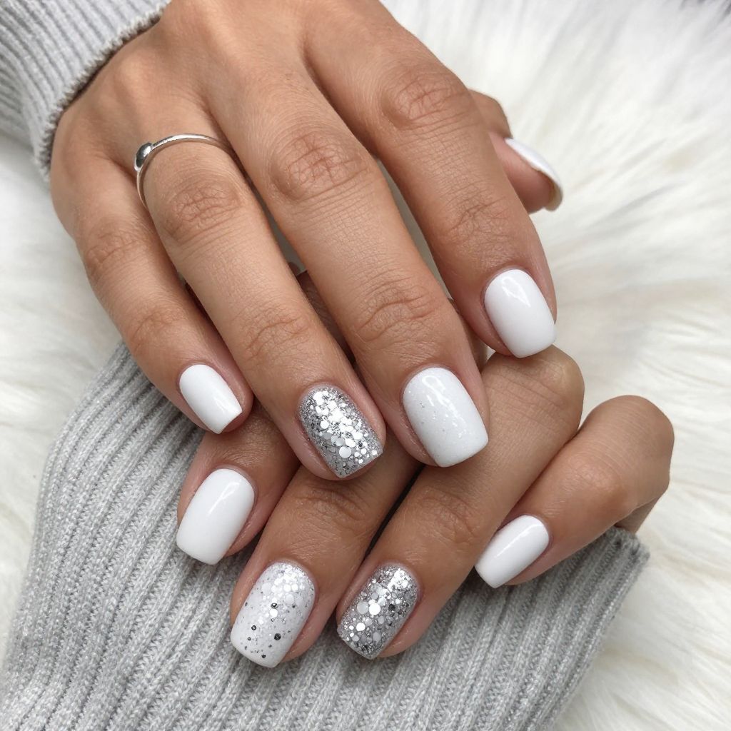 Matte White with Glitter Suds