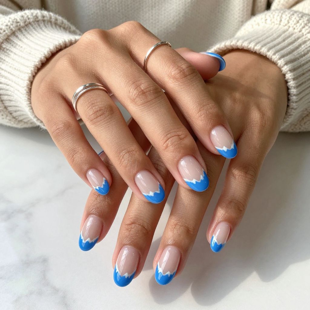 Ice Blue Snow Capped Tips