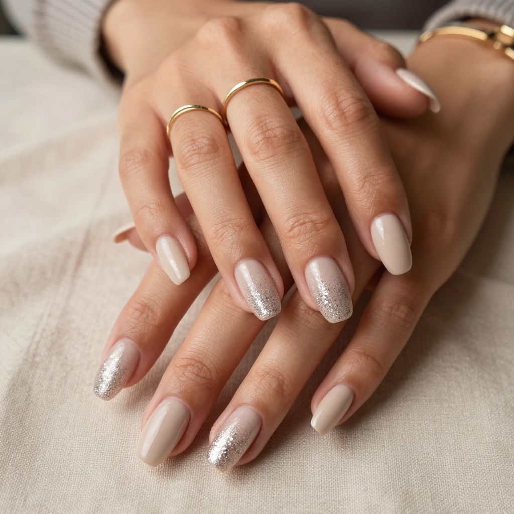 Glitter Ombre with Nude Base