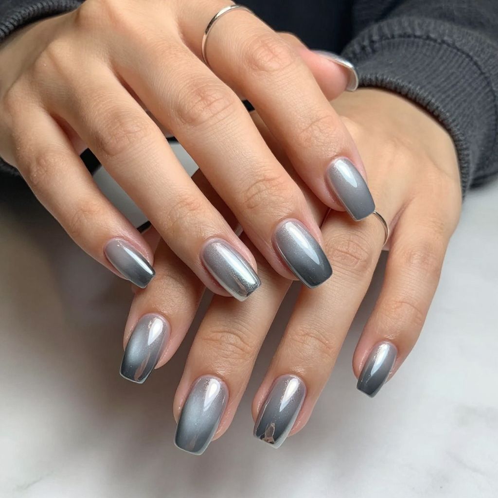 Gradient Grey Silver Elegance