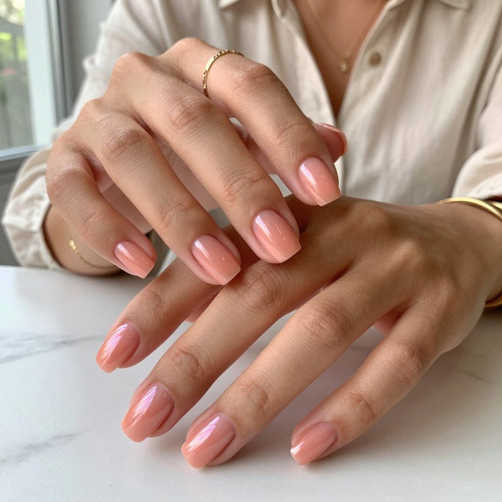 Soft Coral with Subtle Pearlescent Sheen