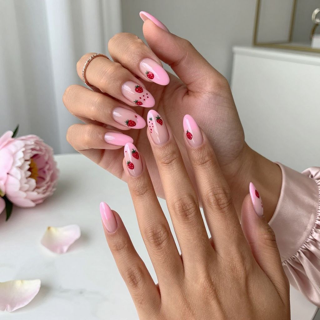 Strawberry Imprinted Negative Space