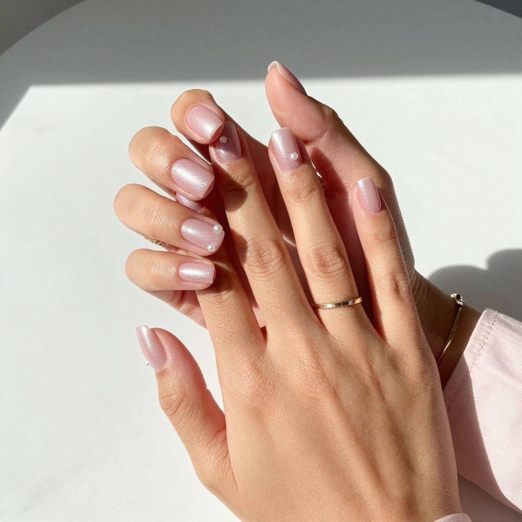 Strawberry Shimmer Glow with Pearls
