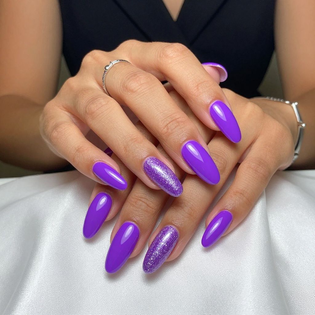 Neon Purple Glitter Gradient