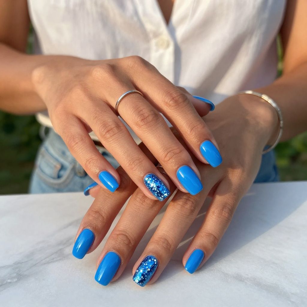 Neon Blue Galaxy Flicker