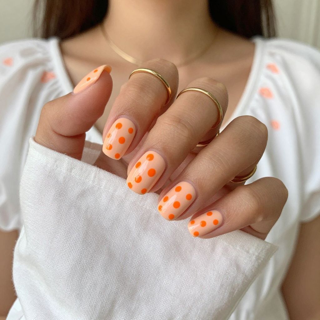 Peachy Polka Dot Joy