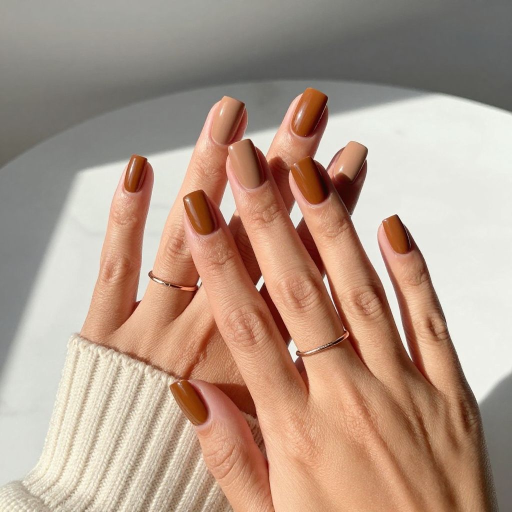 Cinnamon Tan with Matte and Gloss Dual Finish