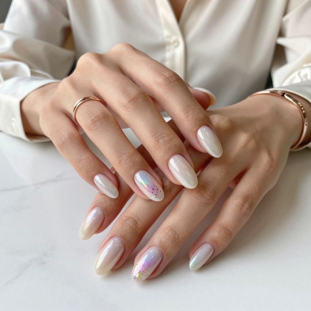Pearl Tan Gloss with Iridescent Flakes