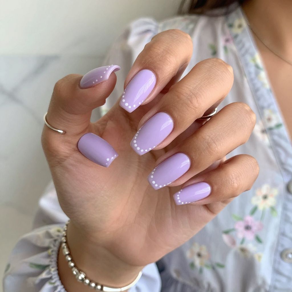 Lavender French with Dots