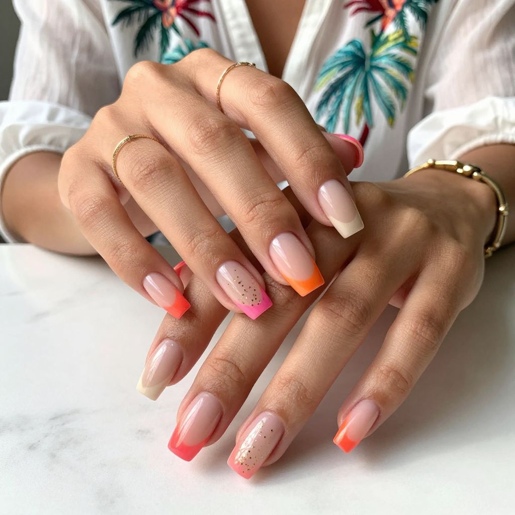 Tropical Sunset French Twist