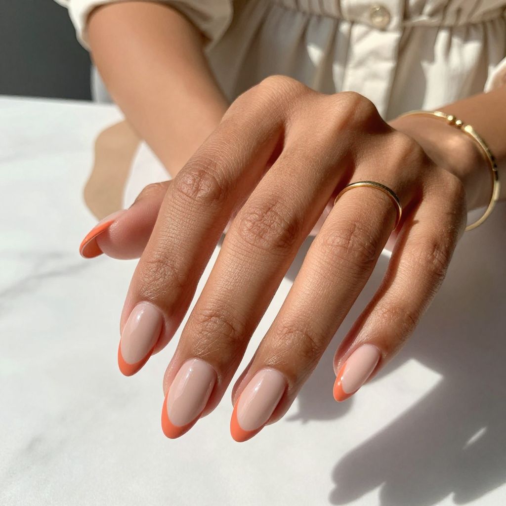 V Tips in Warm Coral with Matte Finish
