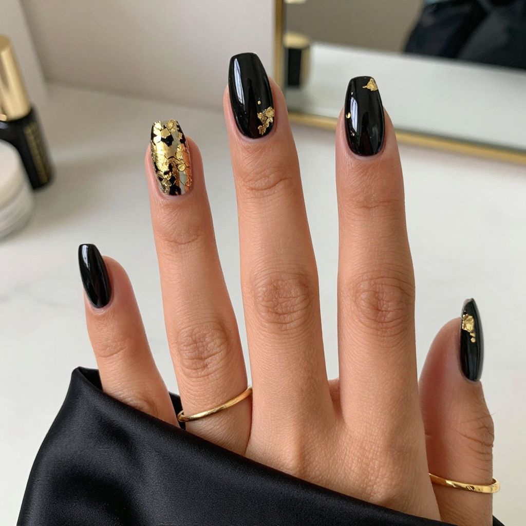 Bold Black with Gold accents