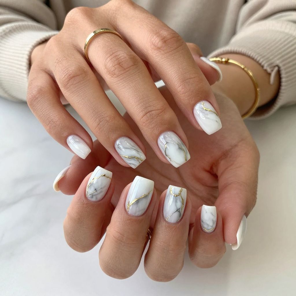 Marble Magic with Gold Veins