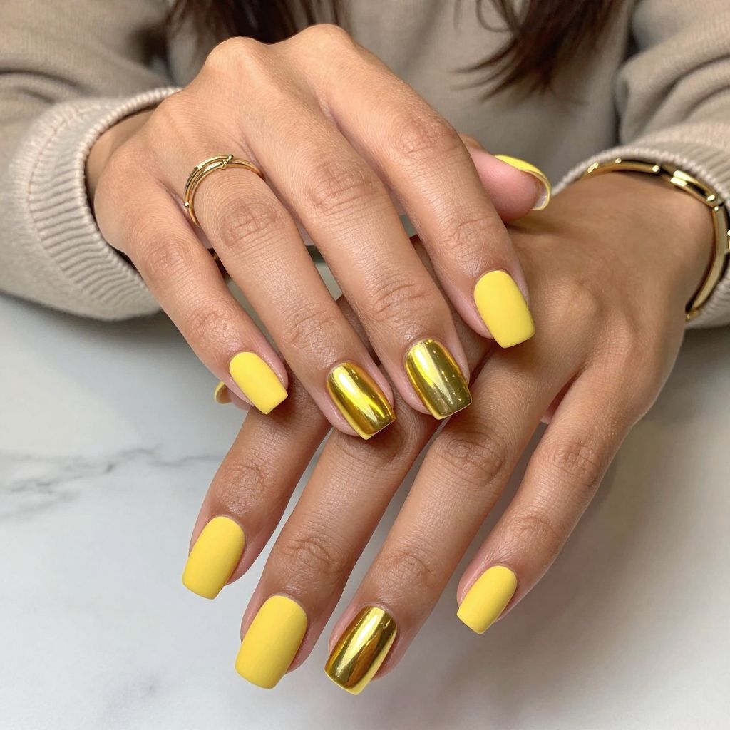 Half Matte, Half Yellow Chrome Drama