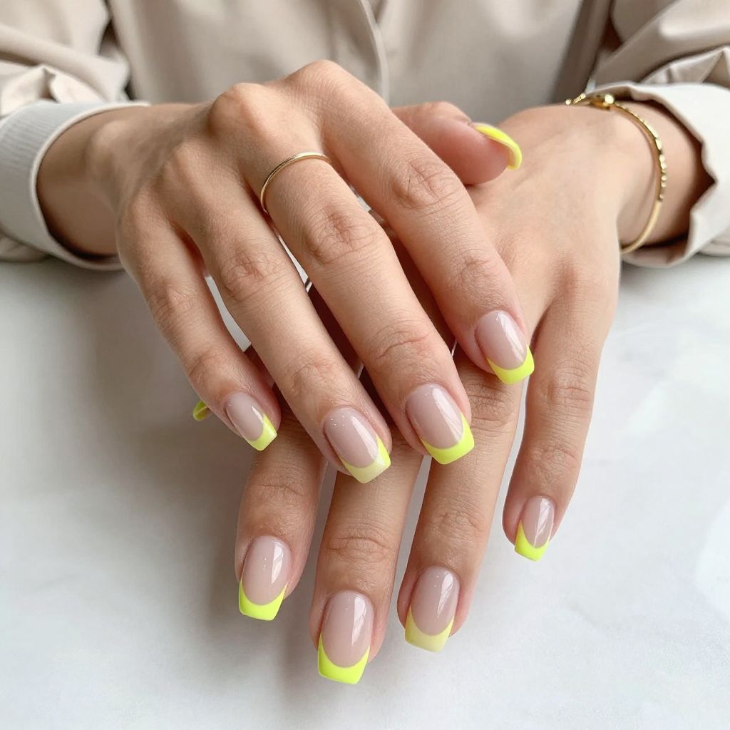 Neon Yellow Chrome Tips