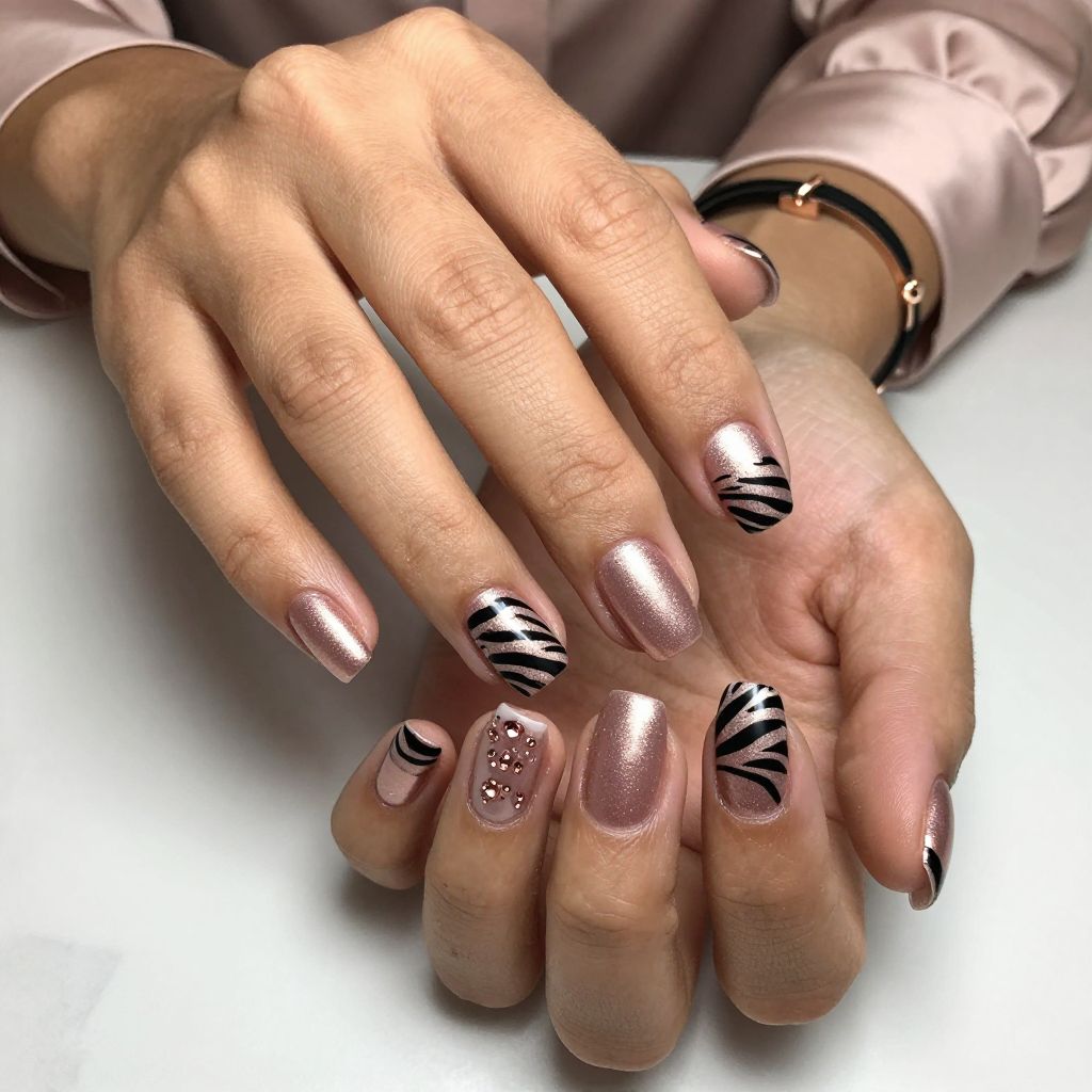 Rose Gold and Black Tie-In
