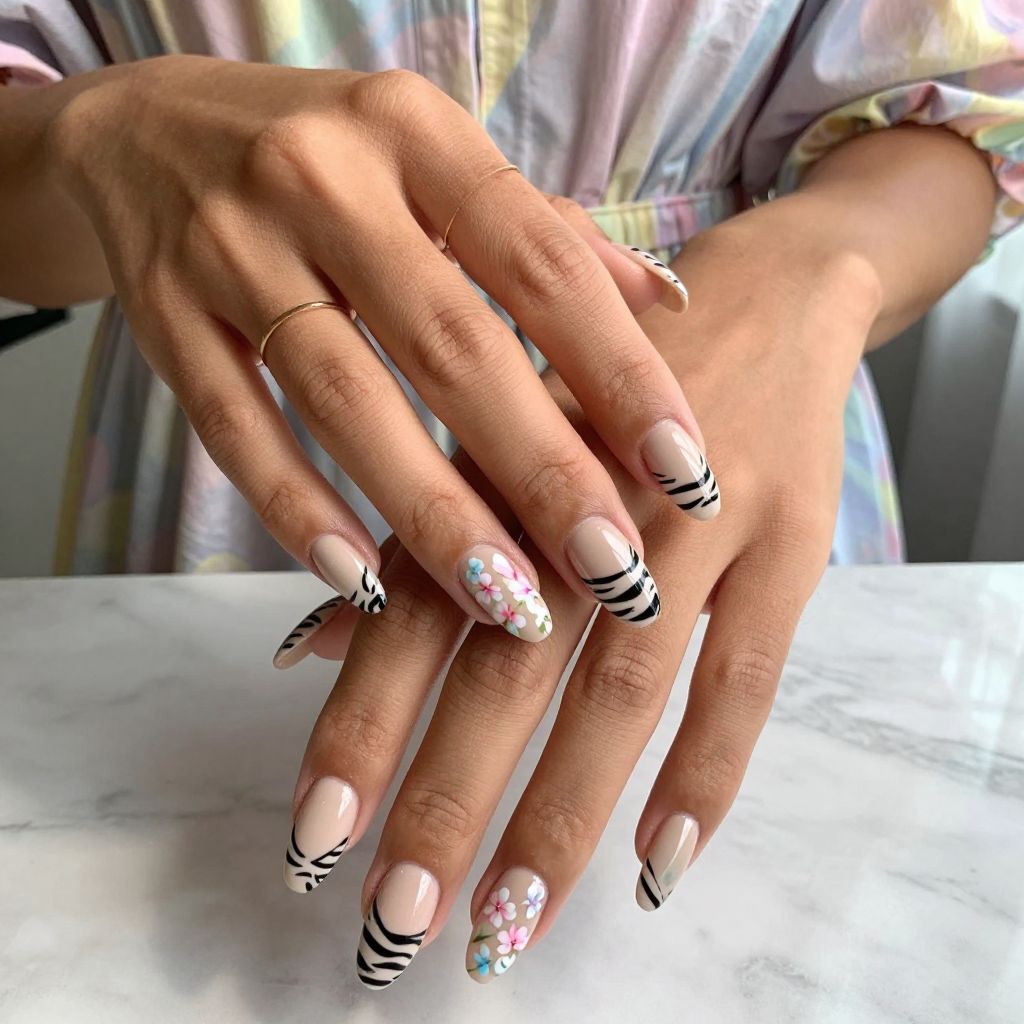Zebra and Floral Combo