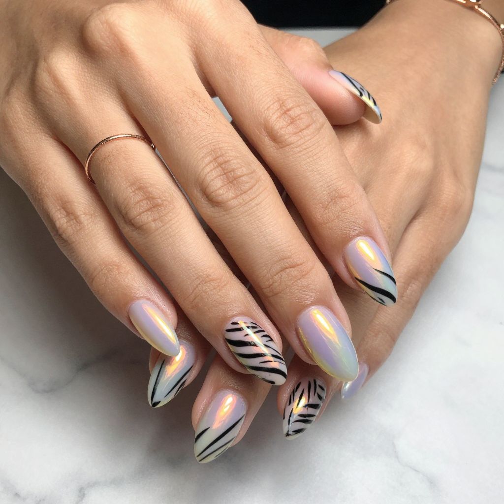 Iridescent Striped Statement