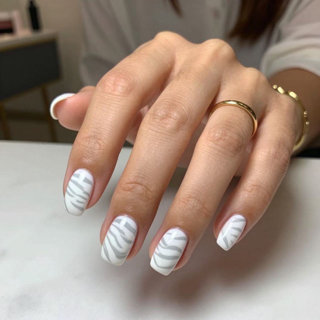 Subtle Grey and White Zebra
