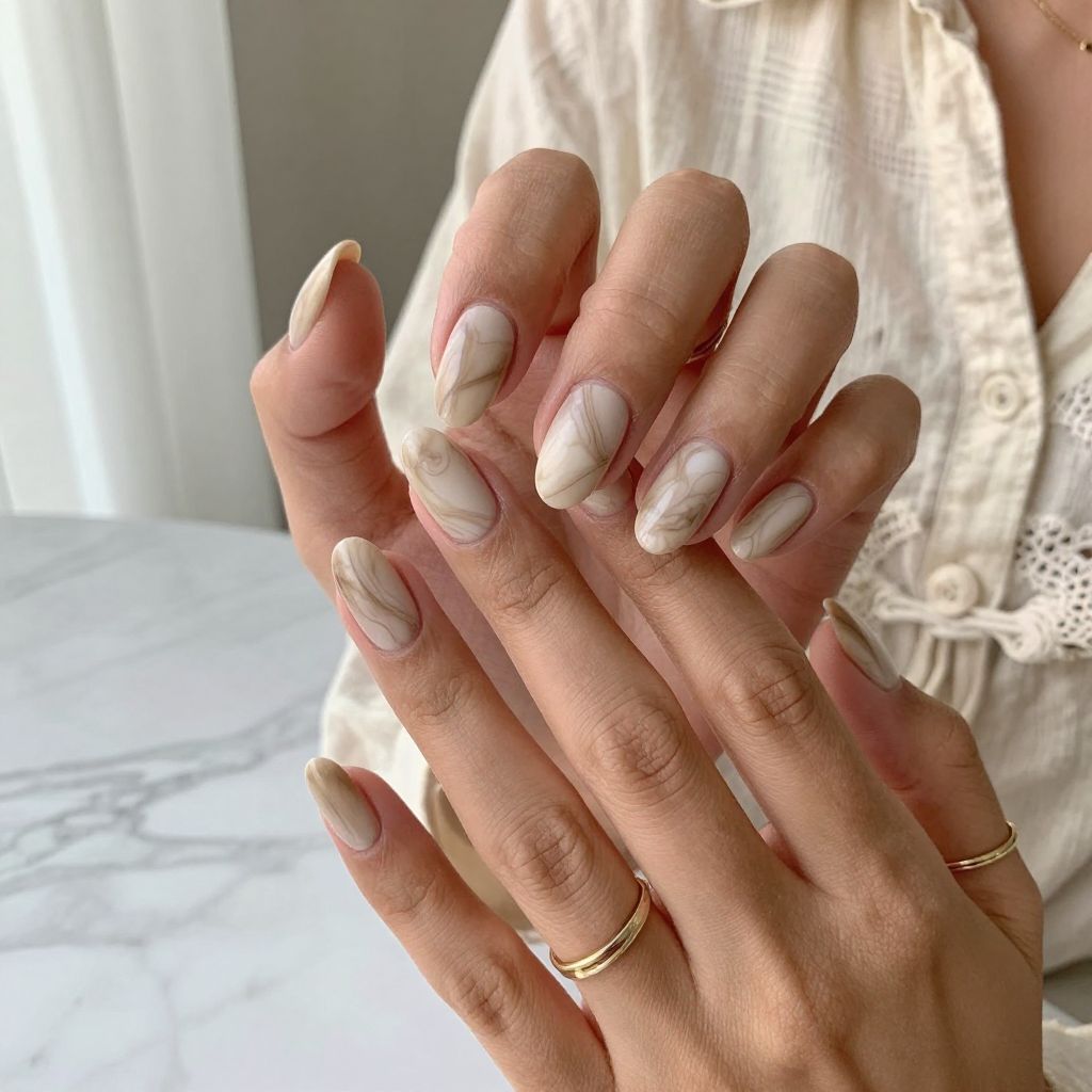 Earthy Marble Whispers