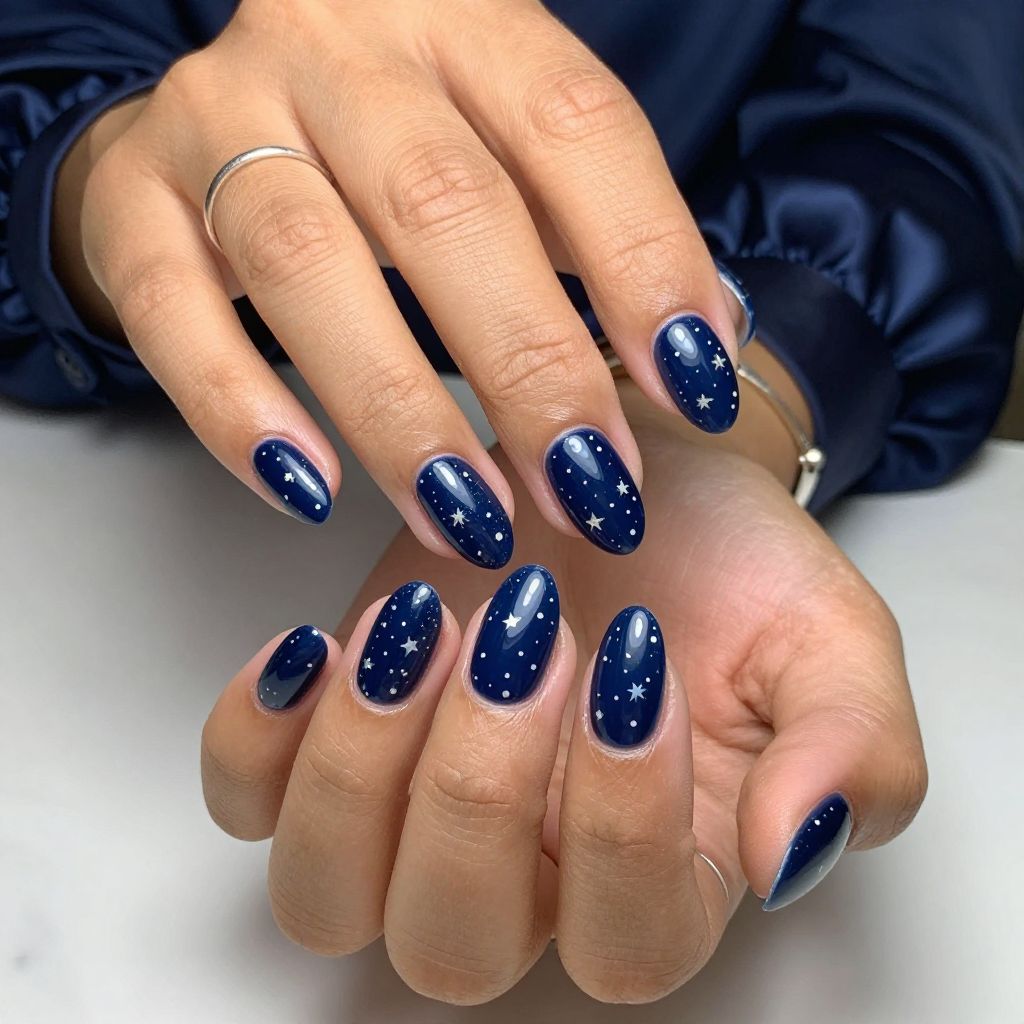 Midnight Blue with Tiny Stars