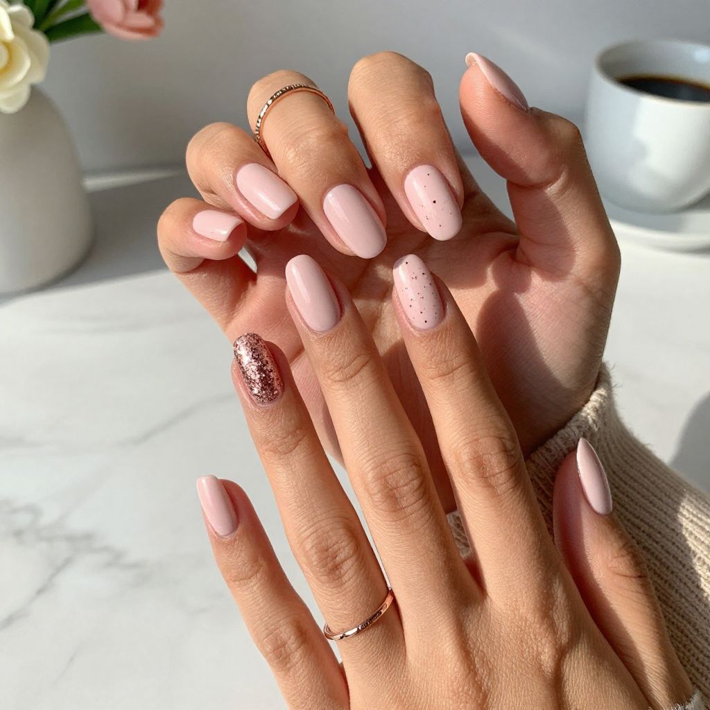 Sparkling Rose Gold Accent