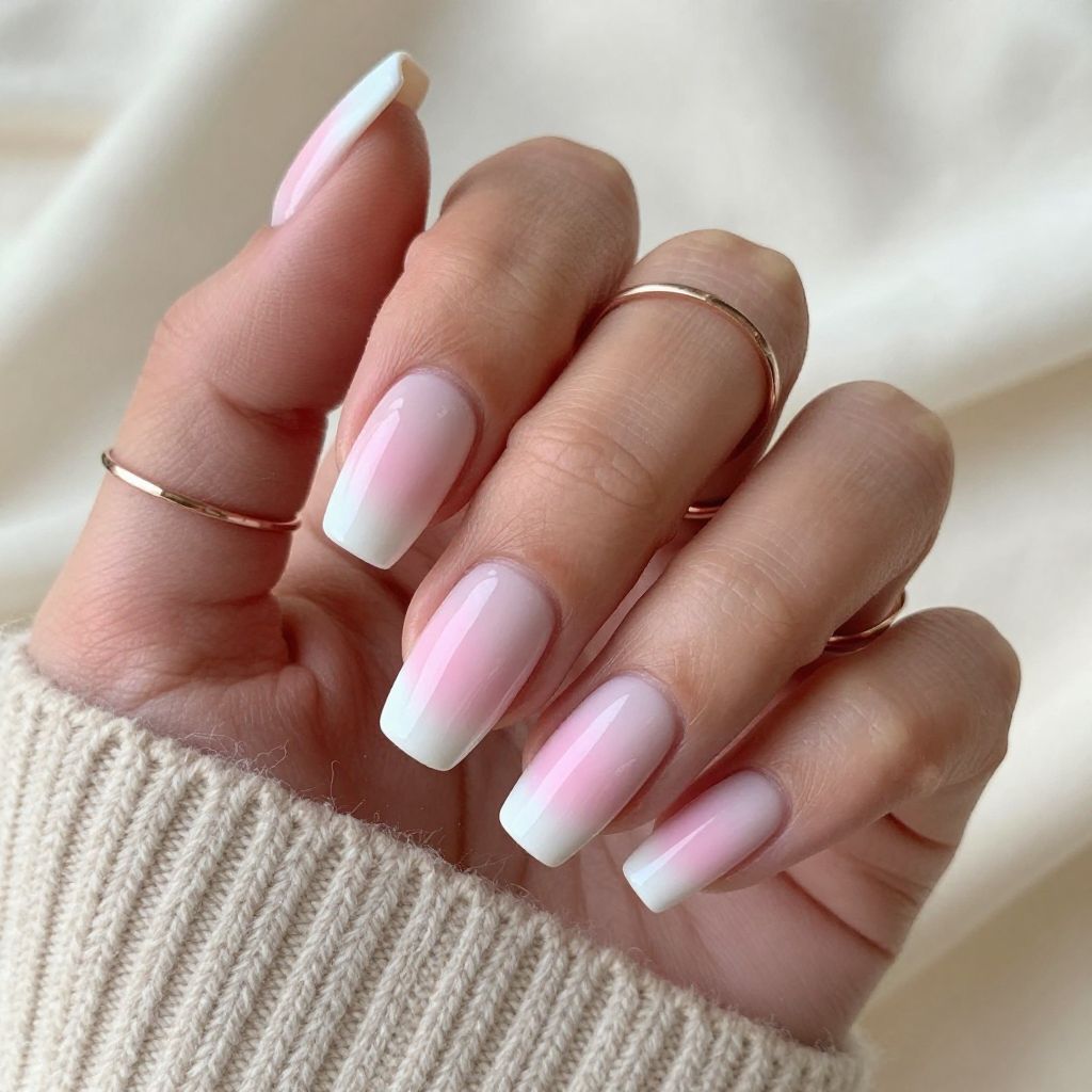 Milk and Baby Pink Ombre