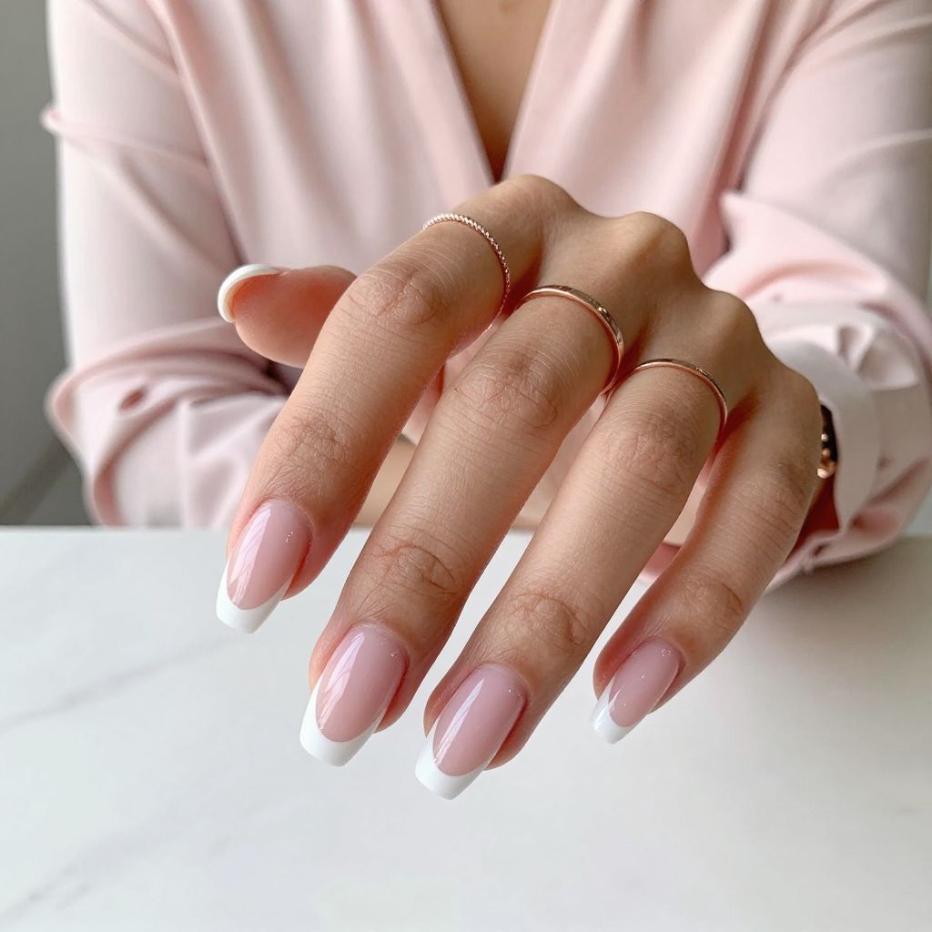 Sharp Contrast French Tip