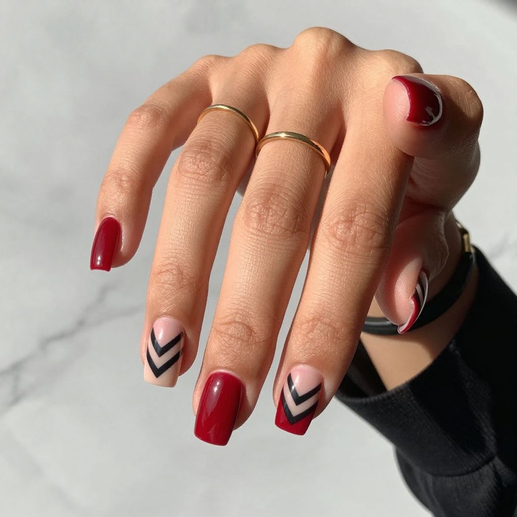 Blood Red Chevron Accents