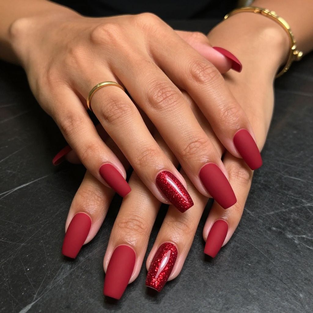 Matte and Glossy Half-Nail Play
