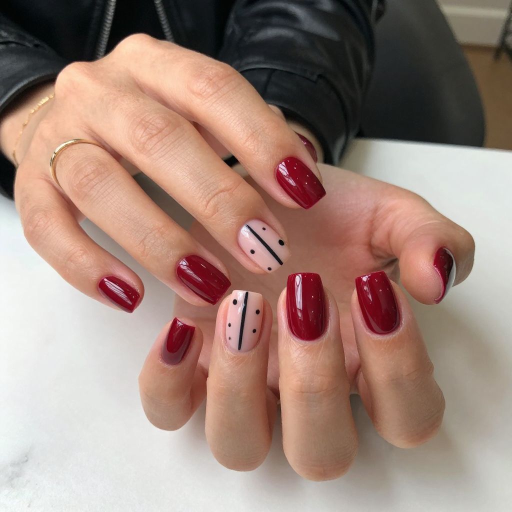 Blood Red with Matte Black Accents