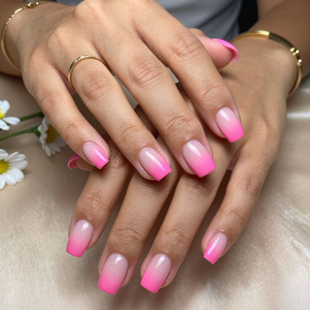 Bright Pink French Fade Twist