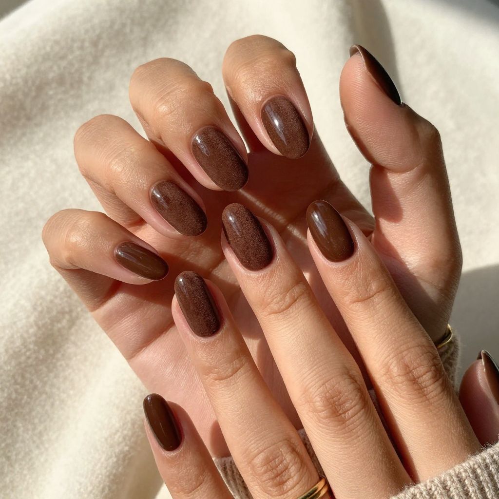 Rich Mocha Velvet Texture