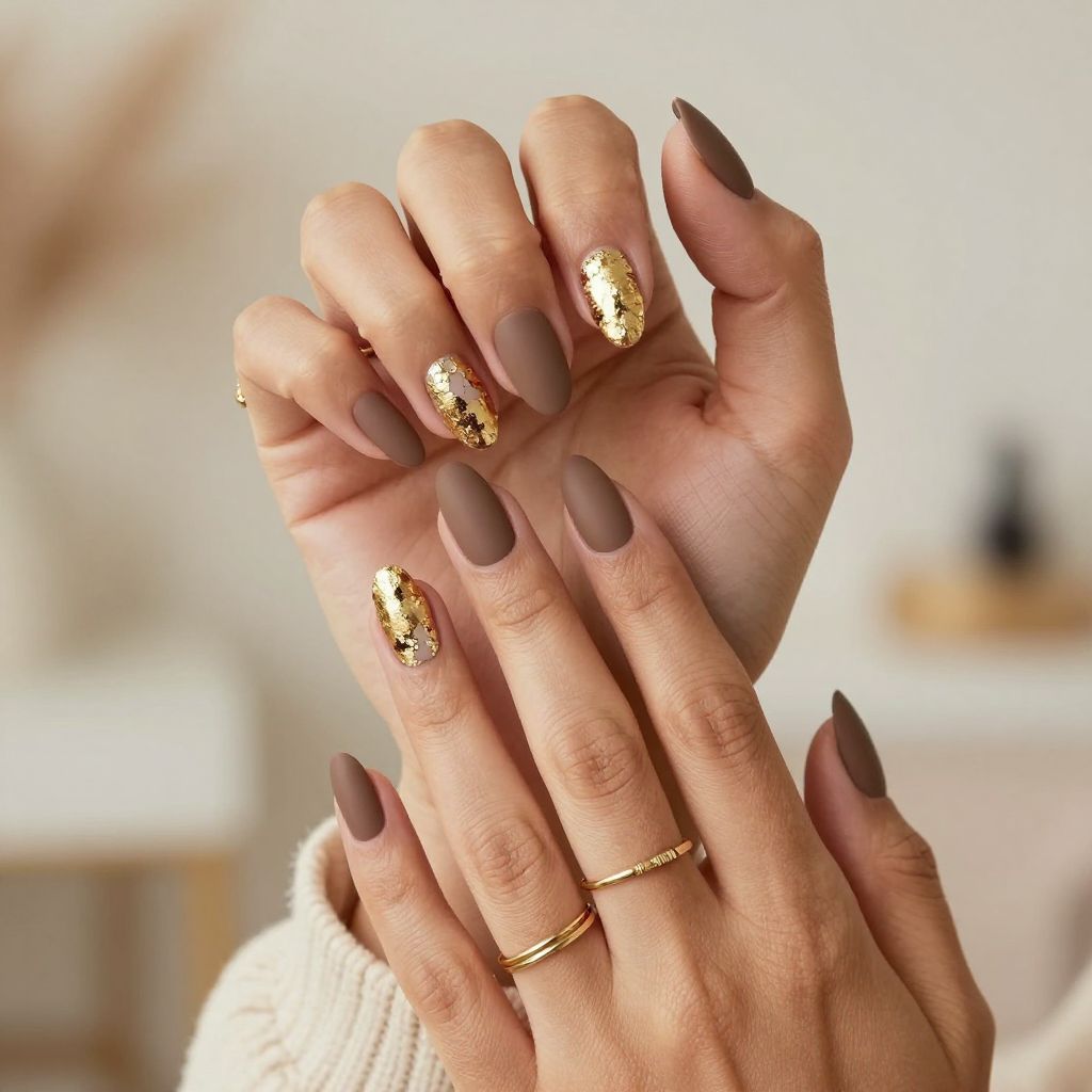 Mocha Matte with Gold Foil