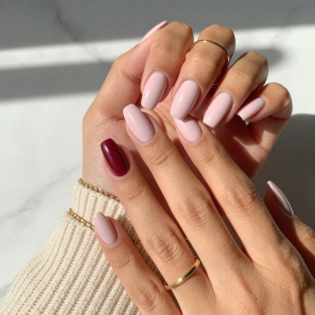 Bubble Bath Accent with Bold Burgundy
