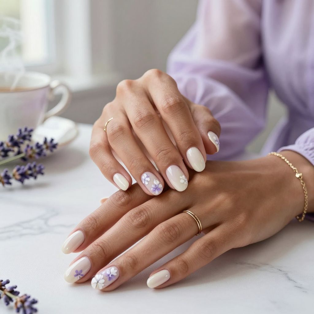 Bubble Bath with Micro Floral Decals
