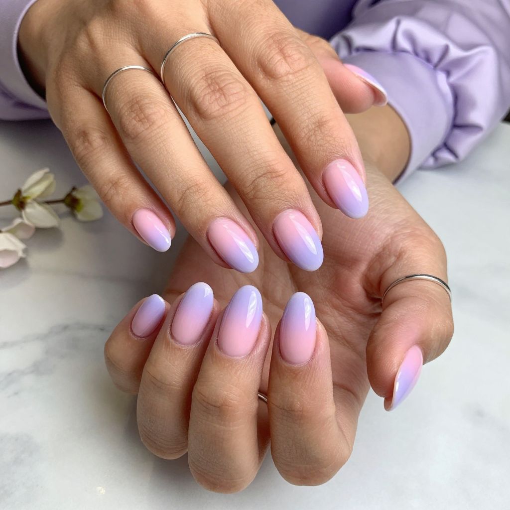 Bubblegum Pink and Lavender Gradient