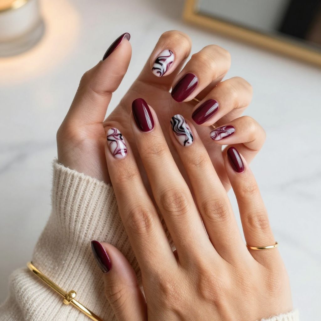 Burgundy Marble Mix