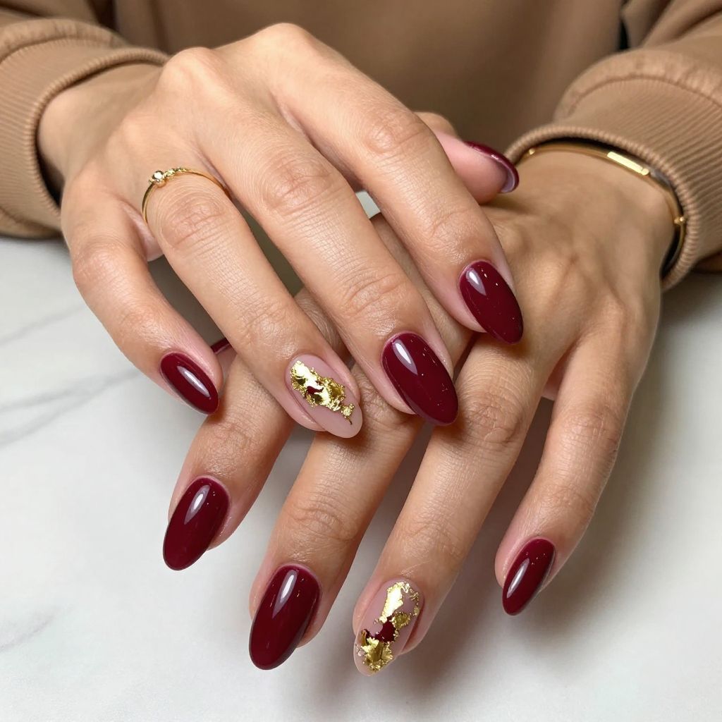Classic Burgundy with a Gold Foil Accent