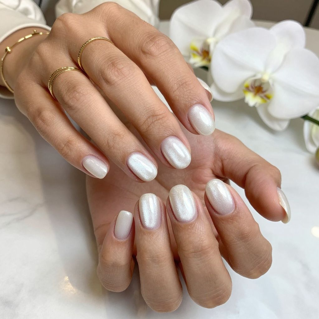 Pearl White Cat Eye Radiance