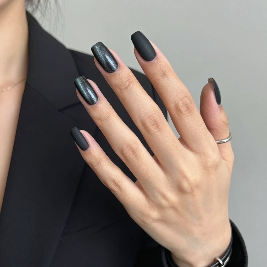 Matte Black Cat Eye Elegance
