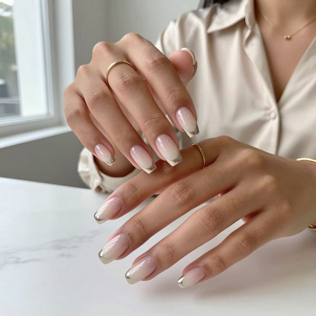 Champagne Chrome French Fade