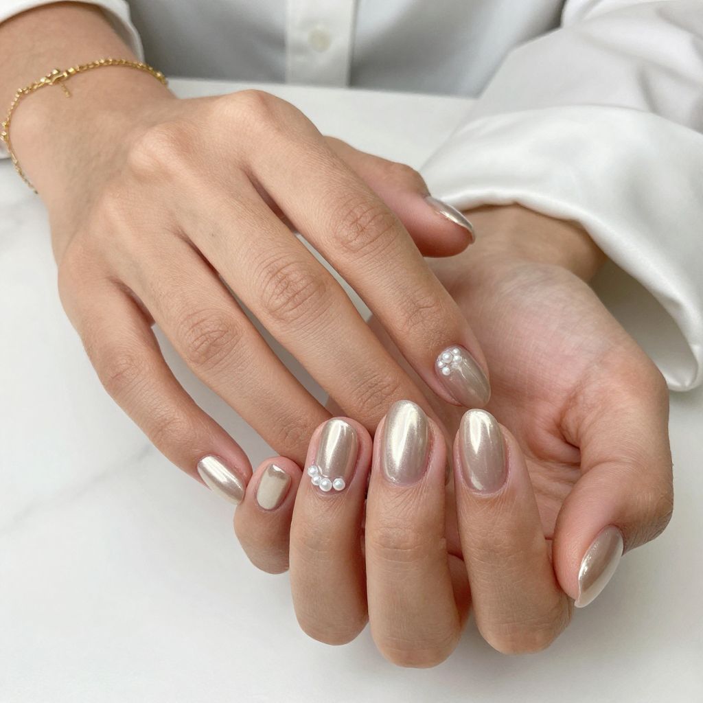 Soft Champagne Chrome with Pearl Accents
