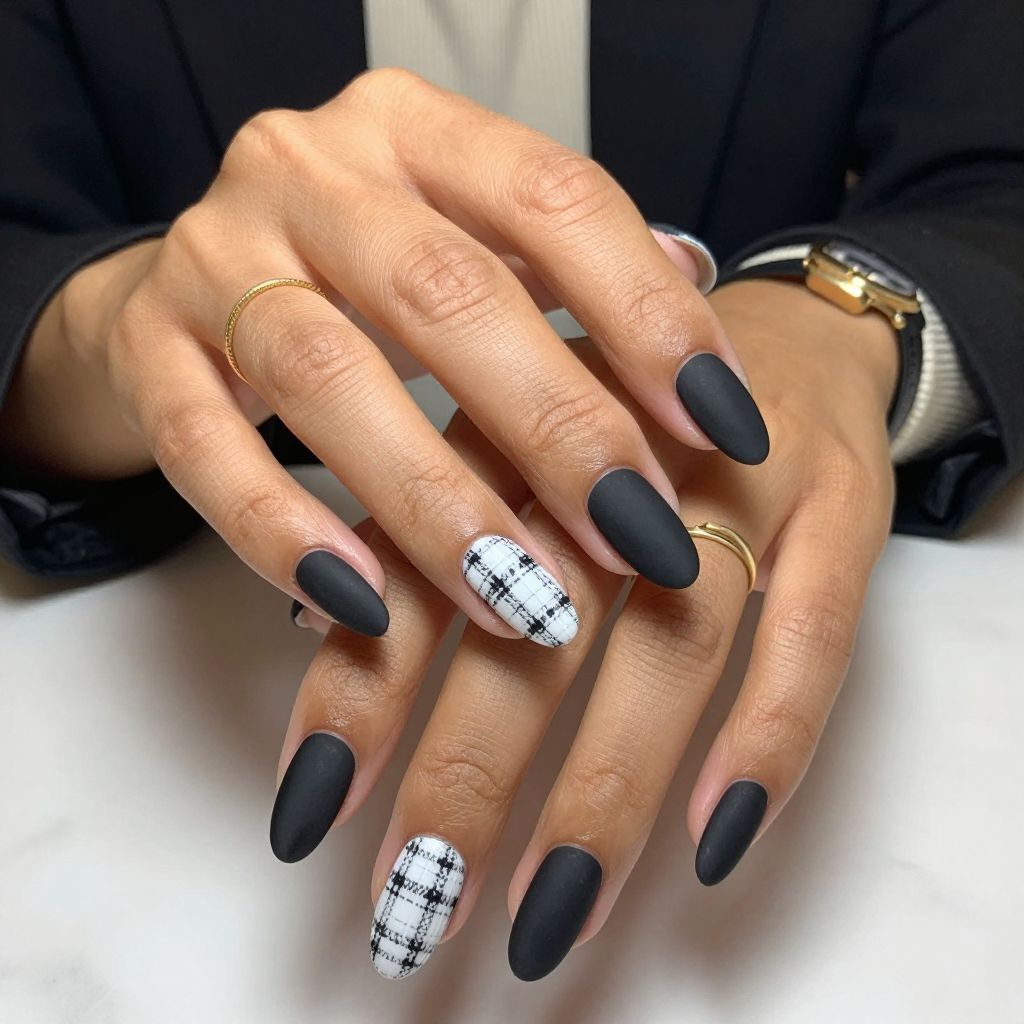 Classic Black & White Tweed