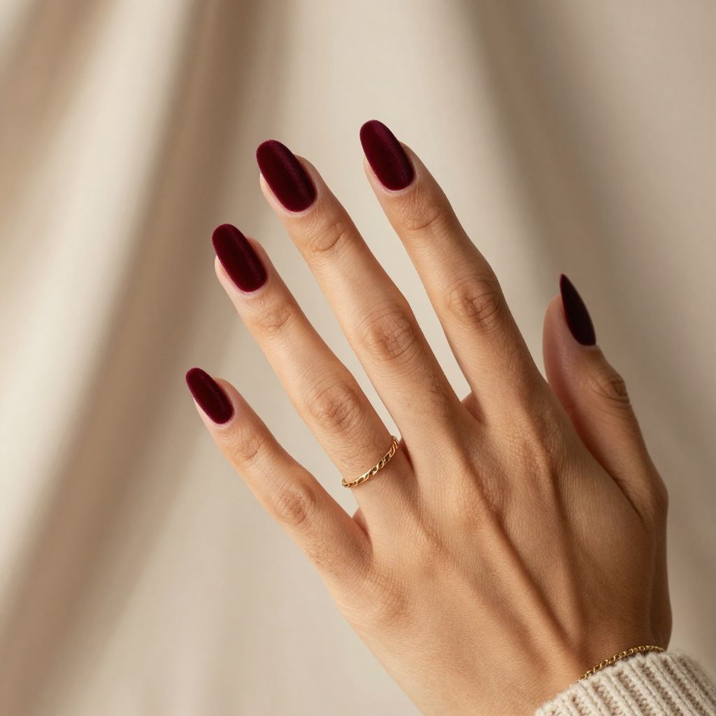Deep Burgundy Velvet Effect