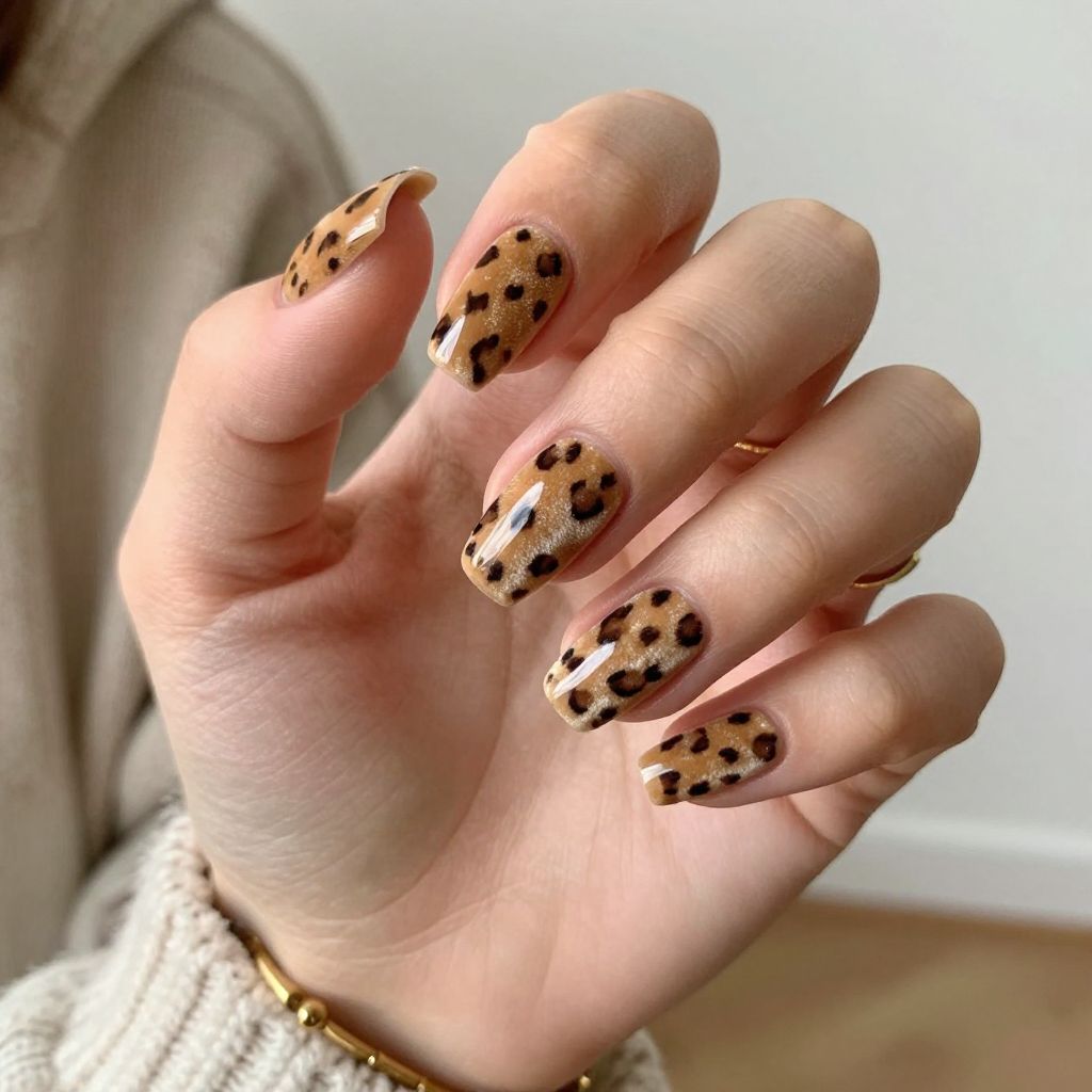 Textured Velvet Cheetah Elegance