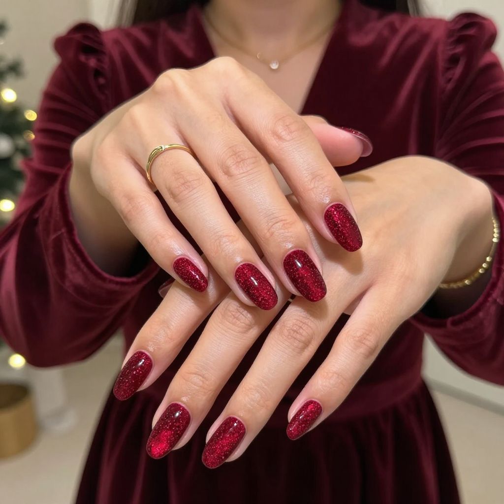Dark Ruby Crushed Velvet