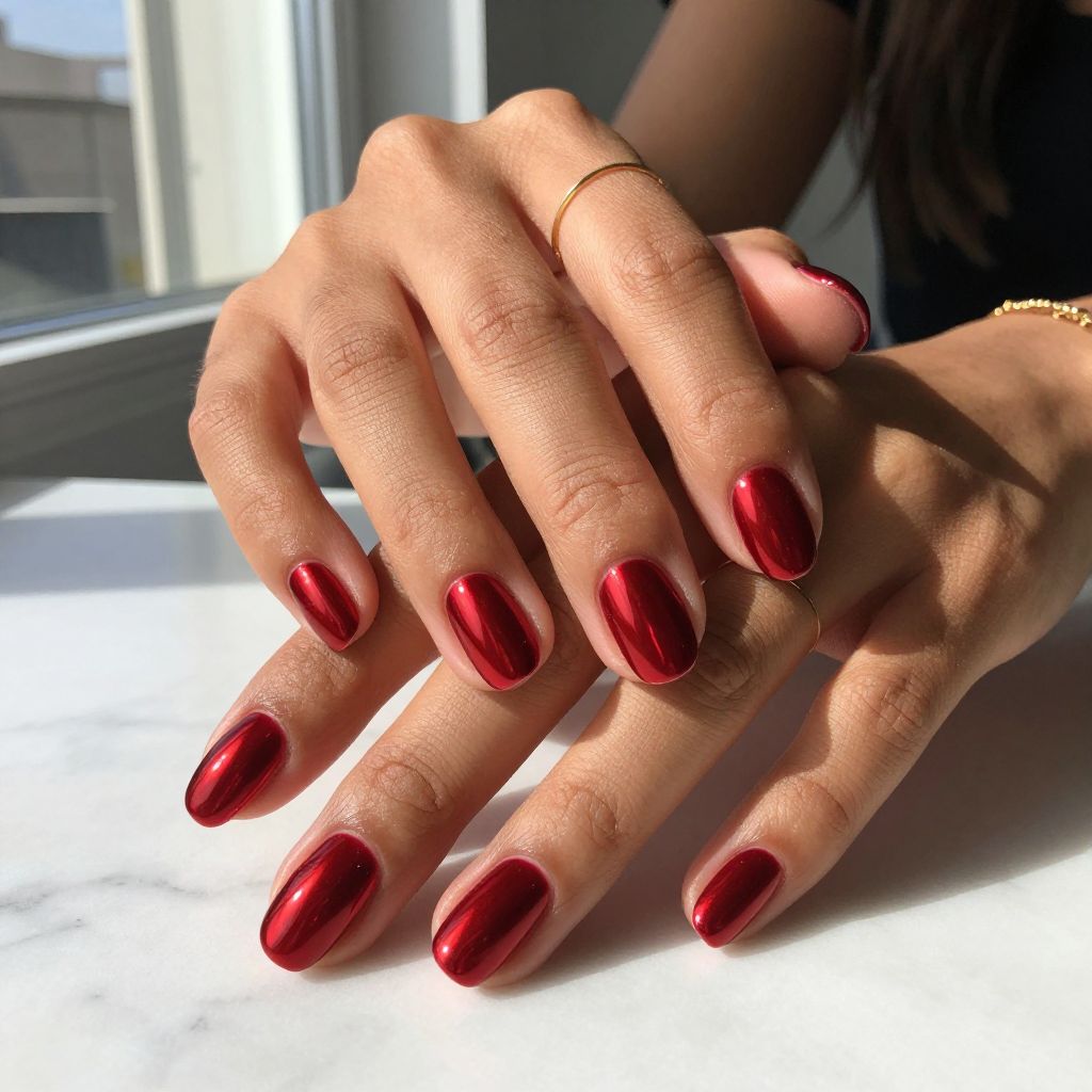 Fiery Crimson Oval Chrome