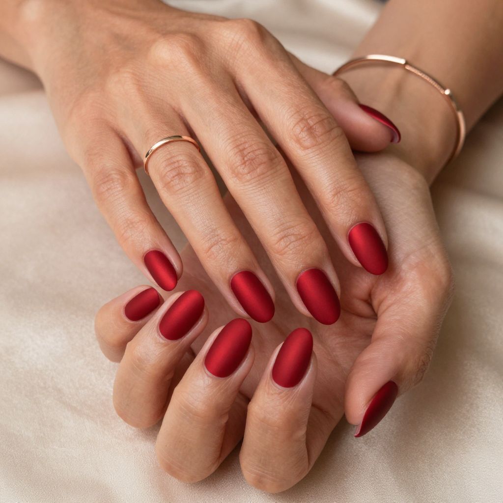 Matte Chrome Ruby Elegance