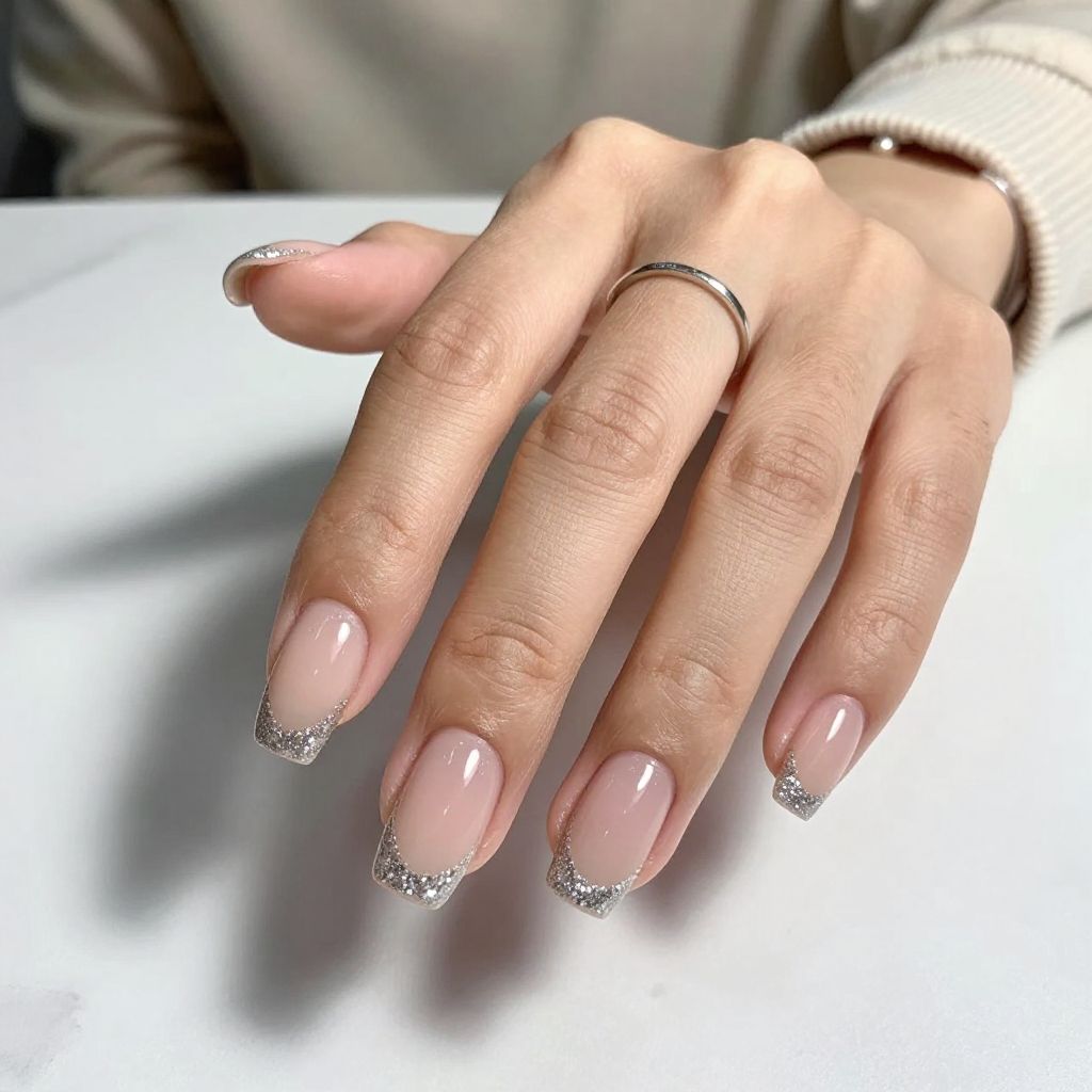 Glitter-Tipped Elegance